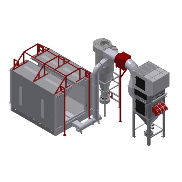 Walk-in Manual Spray Booth and Powder Recovery System