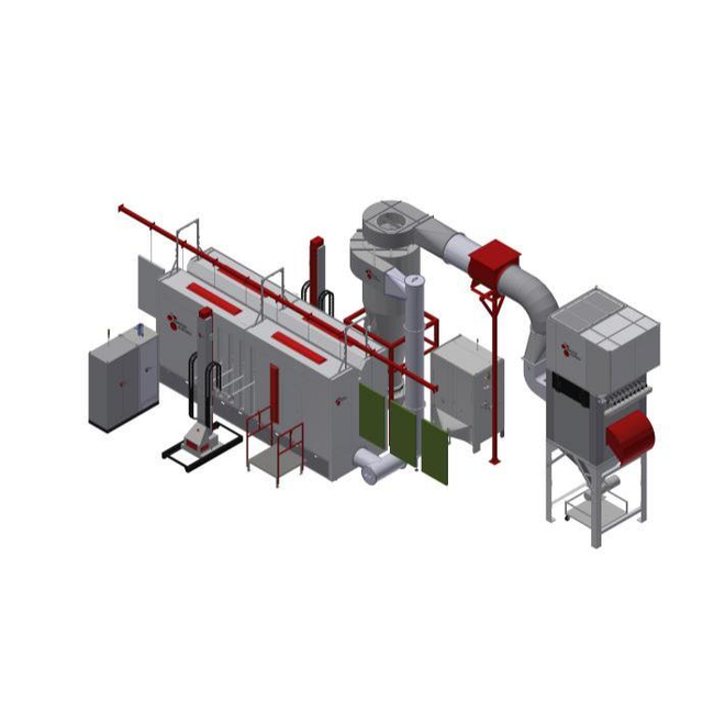 KMB Fast Colour Change Powder Spray Booth and Powder Recovery System